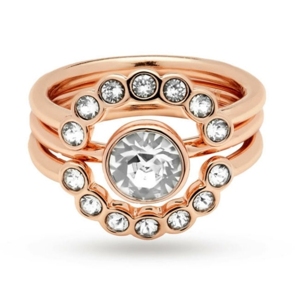 Ted Baker Cadyna Concentric Swarovski Crystal Stacking Ring